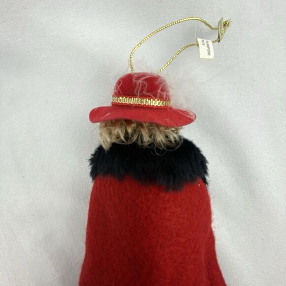 Bloomingdales Woman Fancy Shopper Big Brown Bag Glass Christmas Ornament 8" - Picture 8 of 9